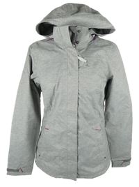 Dámská šedá šusťáková podzimní outdoorová bunda s kapucí Quechua 