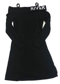 Čierne šaty s logom zn. RIVER ISLAND
