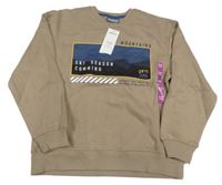 -Nové Béžová mikina s potlačou Pep&Co