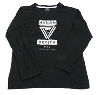 Čierne tričko s potlačou Primark