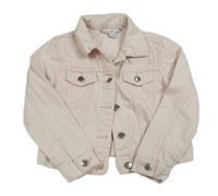 Svetloružová rifľová bunda