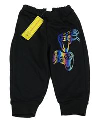 -Nové Čierne tepláky s ovladači Shein