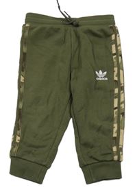 Khaki tepláky s logem Adidas