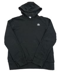 Čierna mikina s logom a kapucňou Adidas