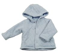 Svetlomodrá zateplená obojstranná prepínaci mikina s kapucňou Little nutmeg