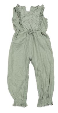 Světlekhaki bavlnený nohavicový overal s madeirou Matalan