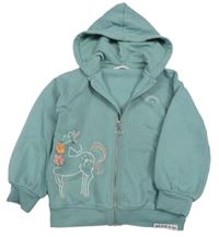 Modrá propínací mikina s koníkem a kapucí M&S