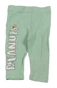 Mátové rebrované legíny s nápisom