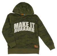 Army mikina s nápisom a kapucňou Dopodopo