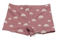 Ružové nohavičkové plavkové nohavičky s duhami Pusblu