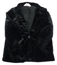 Čierne zamatové sako H&M