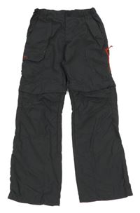 Šedé outdoorové šusťákové kalhoty Decathlon