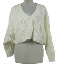 Dámské smetanové vzorované svetrové overised bolerko Shein