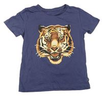 Tmavomodré tričko s tigrom