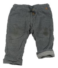 Tmavošedé podšité manšestráky H&M