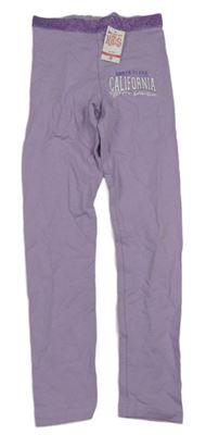 Nové - Lila legíny s nápisem Matalan