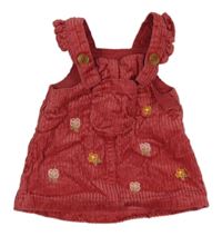 Ružové menšestrové na traké šaty s kvietkami zn. Nutmeg