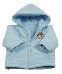 Světlemodrá šusťáková zateplená bunda s pejskem a kapucí Cherokee