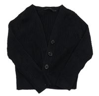 Čierny rebrovaný prepínaci sveter George