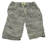Šedé army plátěné kraťasy George