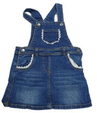 Modré rifľové na traké šaty s čipkou Topomini