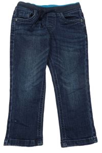 Tmavomodré rifle s úpletový pasom Bluezoo