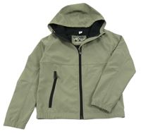 Světlekhaki softshellová bunda s kapucí Yigga