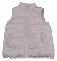 Světlerůžová šusťáková zateplená vesta YIGGA