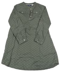 Tmavosivé plátenné šaty s hviezdičkami Okaidi