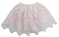 Bielo-ružová čipková sukňa Yd.