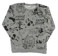 Sivá melírovaná mikina s Mickeym Disney