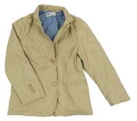 Béžový plátěný podšitý kabát H&M