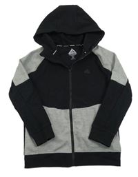 Čierno-sivá prepínaci mikina s kapucňou 9 Peak