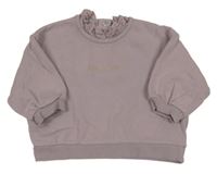 Levandulová oversize mikina s volánikmi George