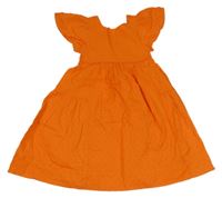 Oranžové plátenné šaty s bodkami Marc O´Polo