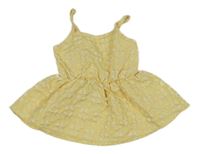 Žlutá halenková vzorovaná tunika 