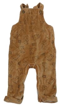 Béžové zamatové na traké nohavice s medídky Cool Club