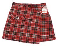 Nové - Červeno-čierno-biela kockovaná sukňa Matalan