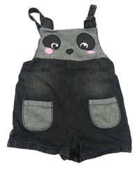 Čierne rifľové na traké kraťasy s pandou George