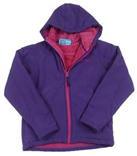 Tmavofialová softshellová zateplená bunda s kapucňou MOUNTAIN WAREHOUSE