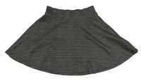 Čierno-sivá vzorovaná kolová sukňa zn. C&A