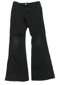 Čierne flare leg waist rifle H&M