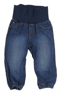 Modré PULL ON rifle s úpletovým pasem H&M