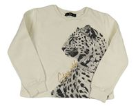 Smotanová crop mikina s levhartem C&A
