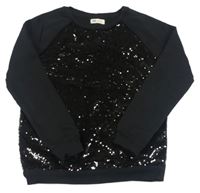 Čierna mikina s flitrami H&M
