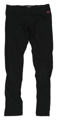 Čierne trblietavé legíny s nápisom a srdiečkom WE