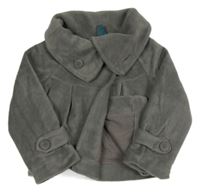 Sivá fleecová podšitá bunda s golierom Next