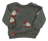 Tmavosivá vianočná mikina so Santy George