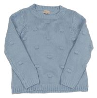 Svetlomodrý 3D bodkovaná ý pletený sveter KIDS ONLY