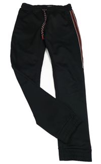 Černé sportovní tepláky s pruhy MITCH